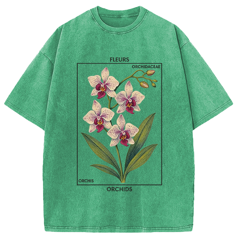 Modecanvas Vintage Orchid DTG Printing Washed T-Shirt