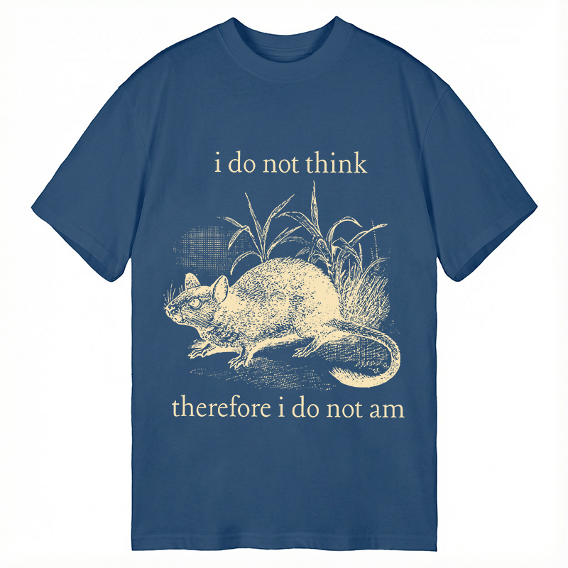 Modecanvas Funny Rat Weirdcore Meme DTG Printing Classic T-Shirt-modecanvas