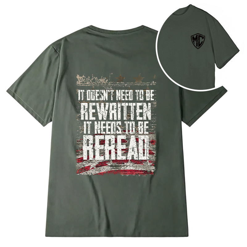 Modecanvas REREAD, Not Rewritten DTG Printing Back Classic T-Shirt