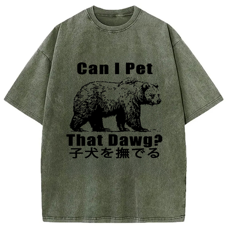 Modecanvas Pet The Bear Washed T-Shirt