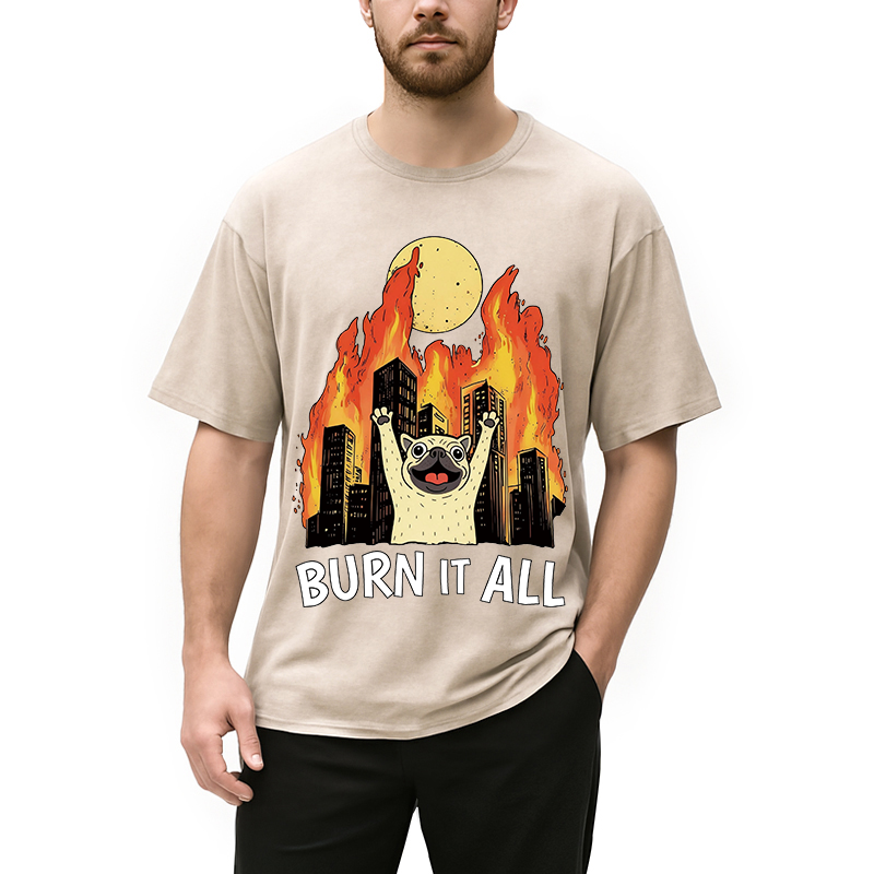 Modecanvas Burn It All DTG Printing Washed T-Shirt