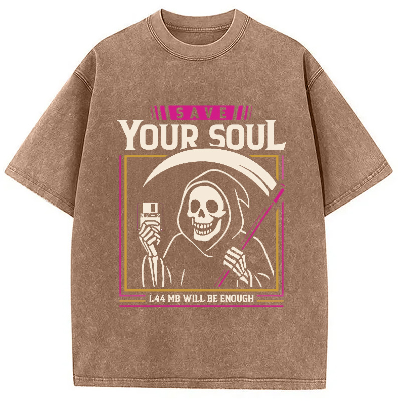 Modecanvas Store Your Soul Washed T-Shirt