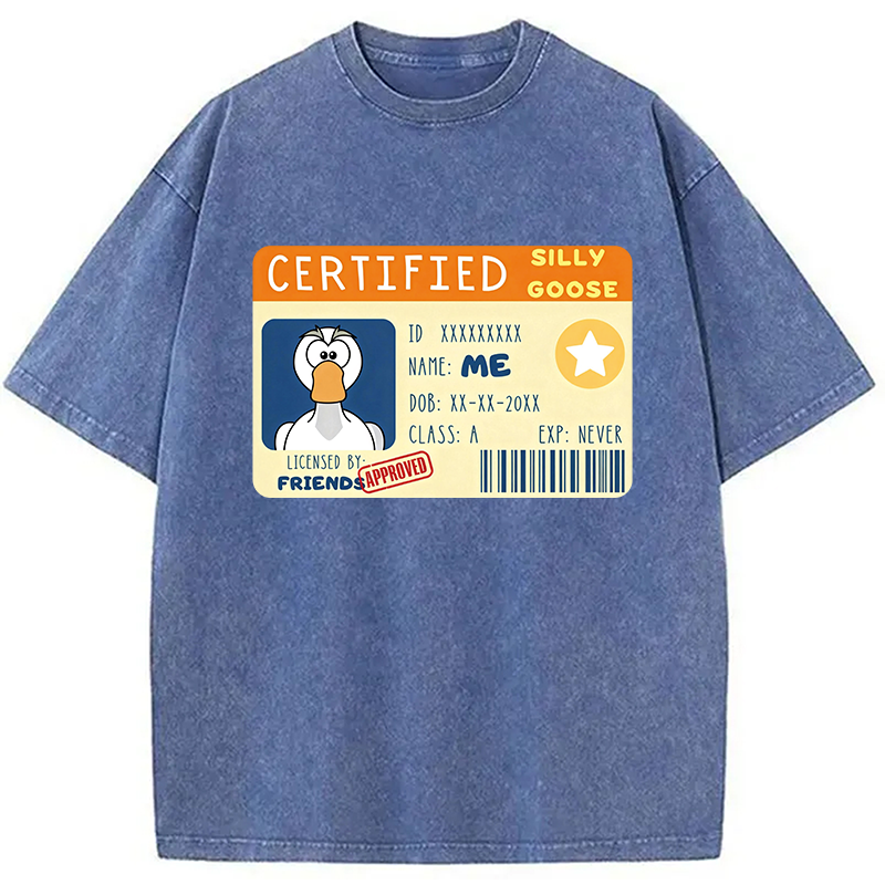 Modecanvas Certified Silly Goose DTG Printing Washed T-Shirt