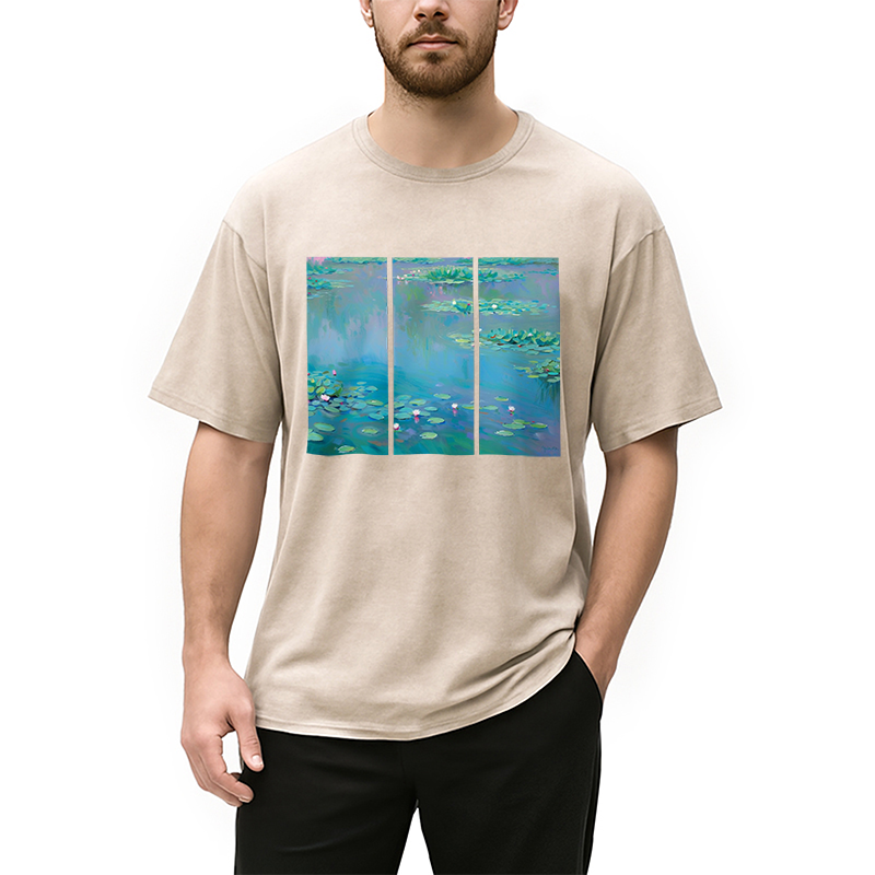 Modecanvas Claude Monet Water Washed T-Shirt