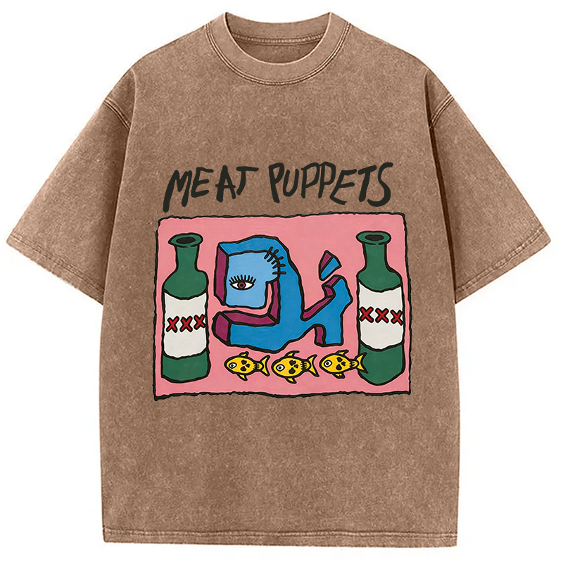 Modecanvas Ment Puppets DTG Printing Washed T-Shirt