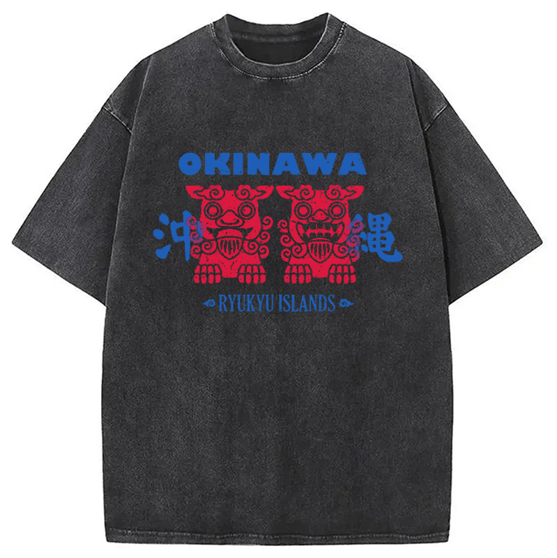 Modecanvas Okinawa Mascot Washed T-Shirt