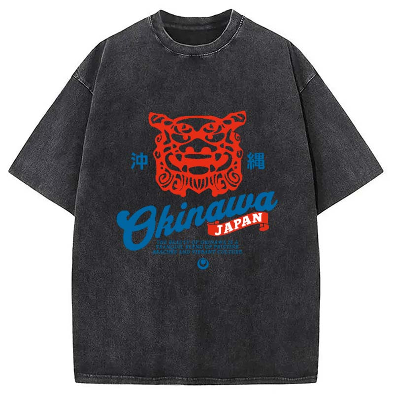 Modecanvas Okinawa Shisa Vintage Washed T-Shirt