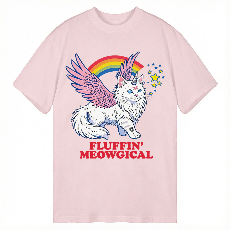 Modecanvas Fluffin Meowgical DTG Printing Classic T-Shirt-modecanvas