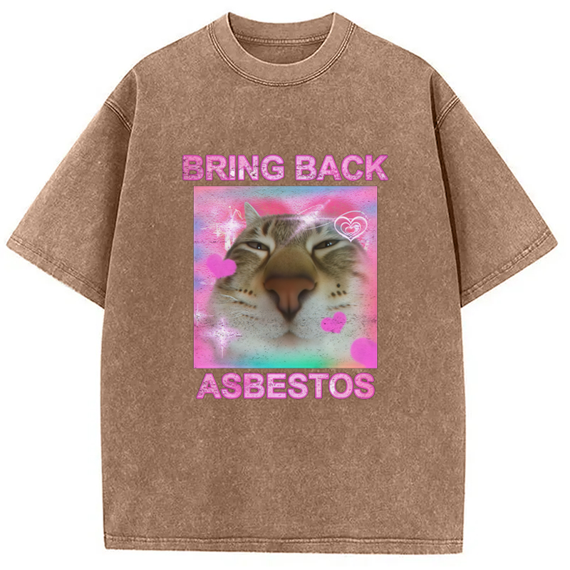 Modecanvas Bring Back Asbestos Washed T-Shirt-modecanvas
