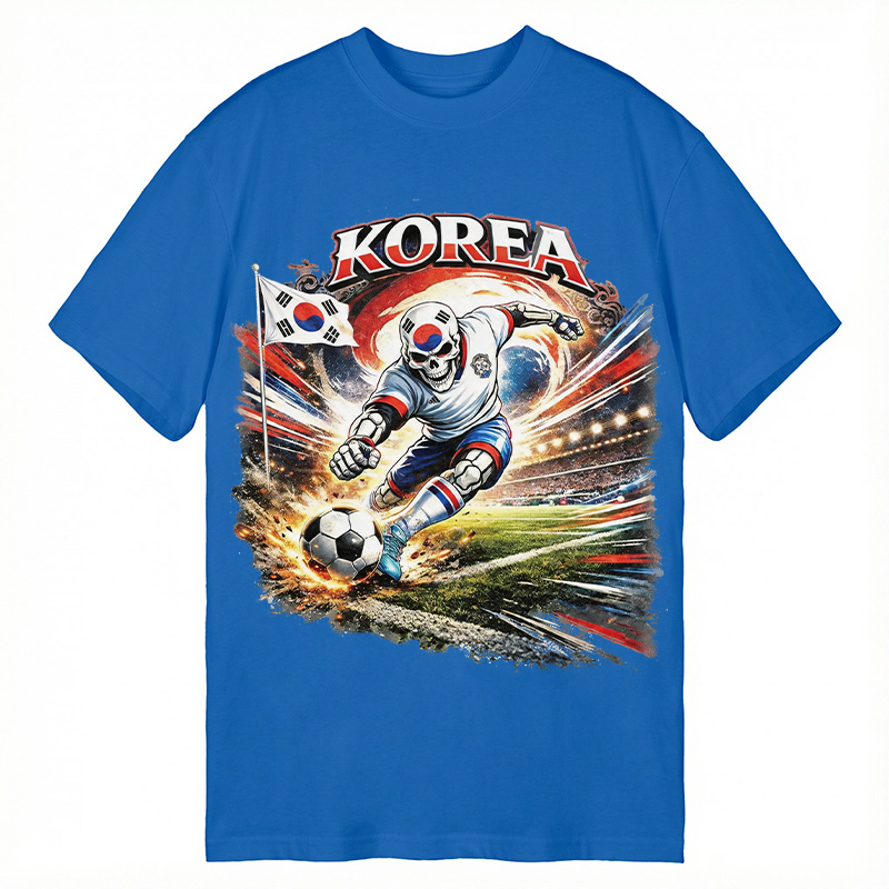 Modecanvas Korea Soccer Vintage DTG Printing Classic T-Shirt-modecanvas