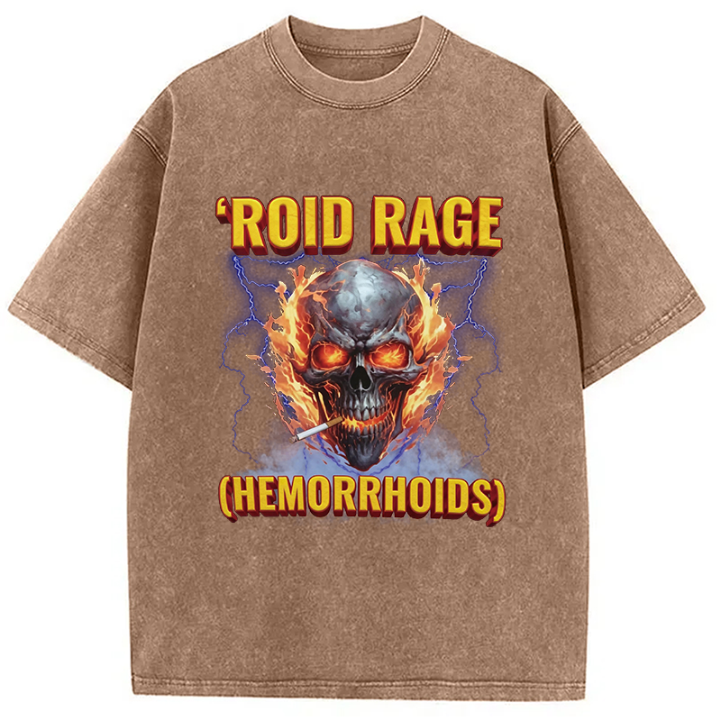 Modecanvas Roid Rage DTG Printing Washed T-Shirt