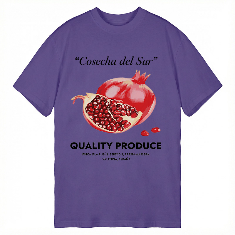 Modecanvas Pomegranate Prin DTG Printing Classic T-Shirt-modecanvas