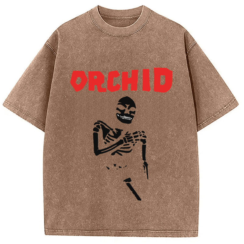 Modecanvas Orchid Chaos Is Me Washed T-Shirt