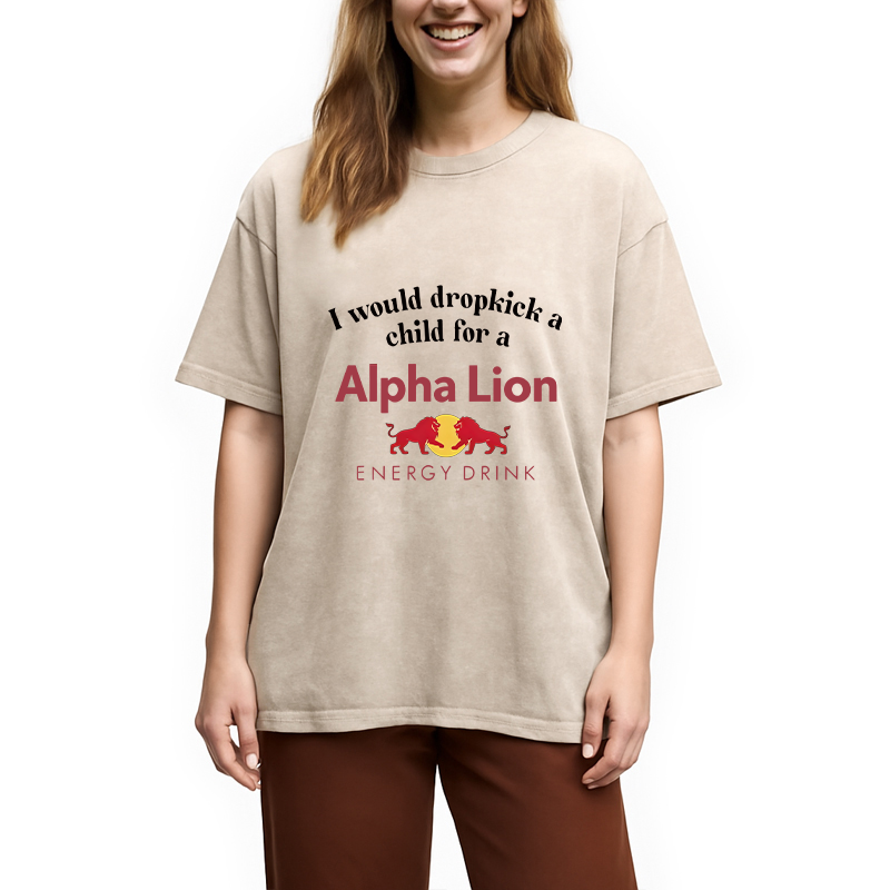 Modecanvas I Would Dropkick A Child For A Energy Drink Washed T-Shirt