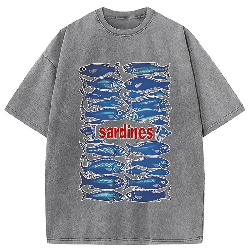 Modecanvas Japan Sardines Washed T-Shirt