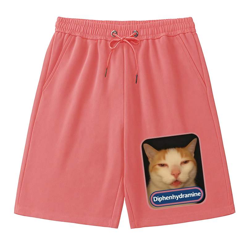 Modecanvas Pink Diphenhydramine Meme Cat Classic Short