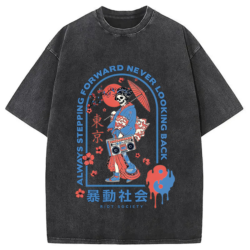 Modecanvas Riot Society DTG Printing Washed T-Shirt