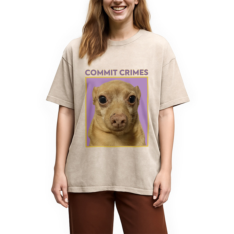 Modecanvas Crime Mouse Washed T-Shirt