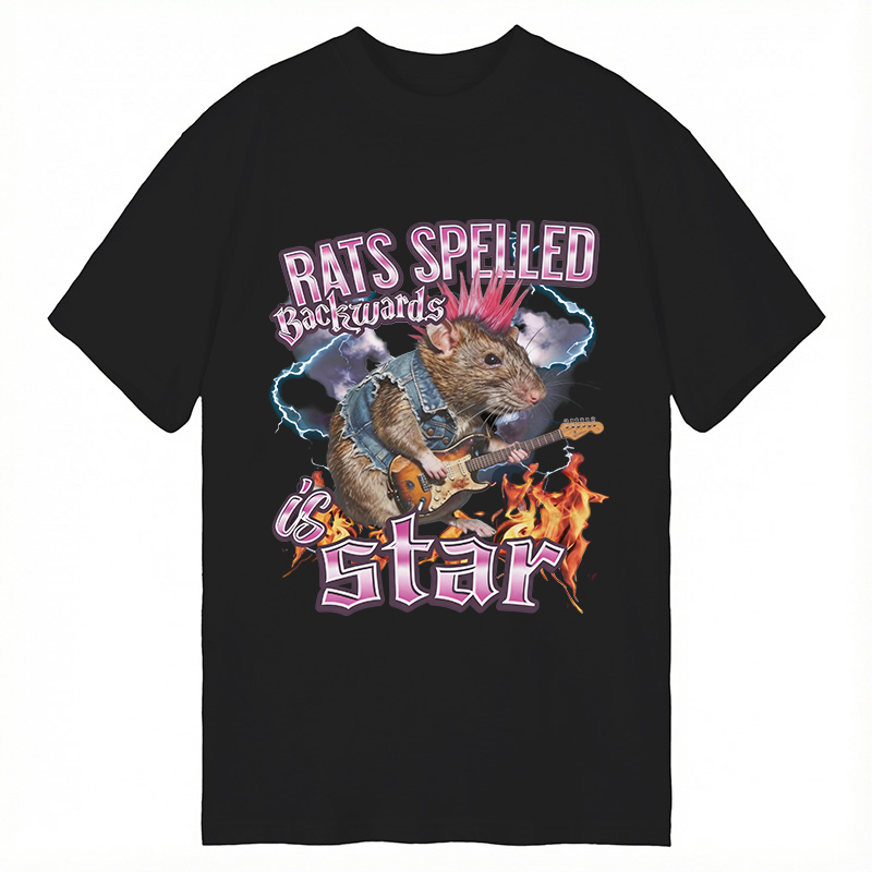 Modecanvas Rats Spelled Backwards Is Star DTG Printing Classic T-Shirt-modecanvas