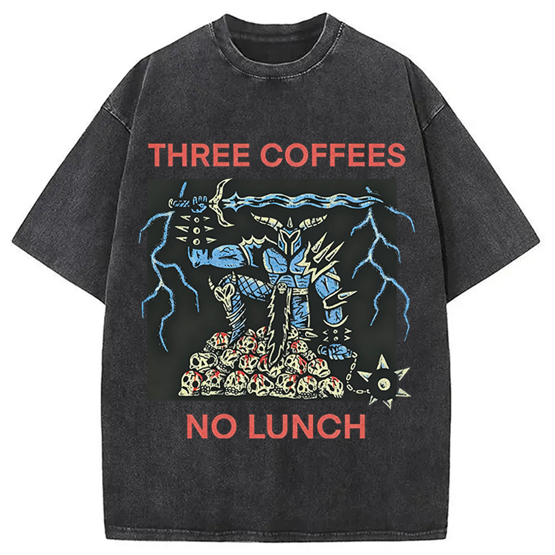Modecanvas That Defeats Skeletons DTG Printing Washed T-Shirt