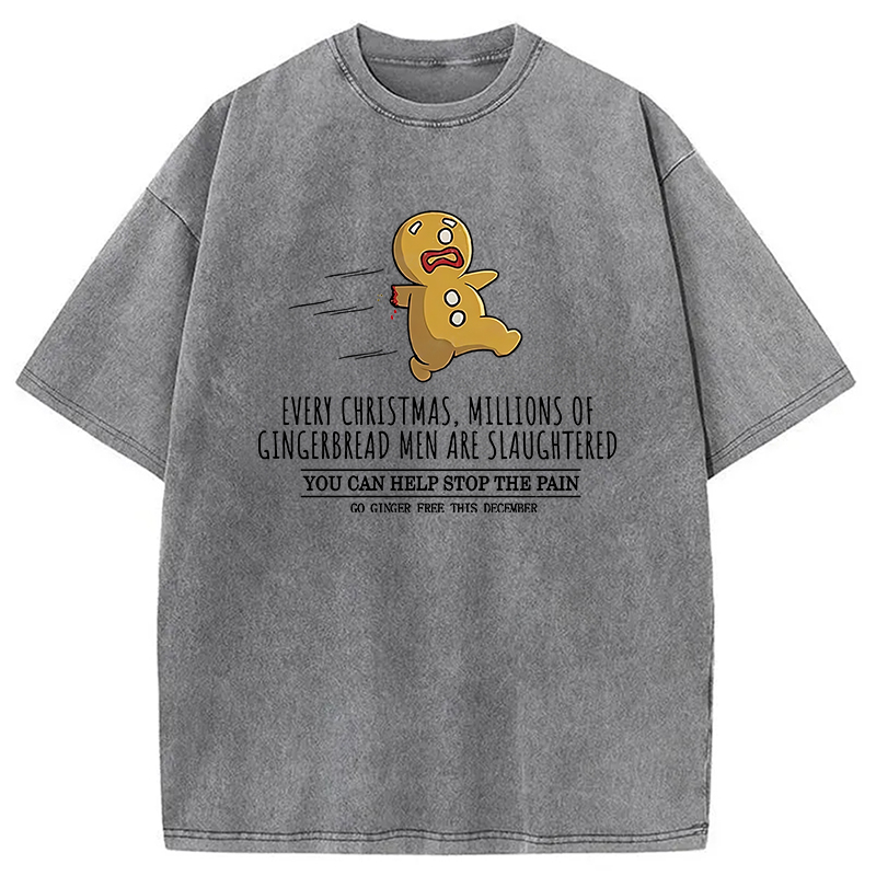 Modecanvas Gingerbread Man Disaster Washed T-Shirt