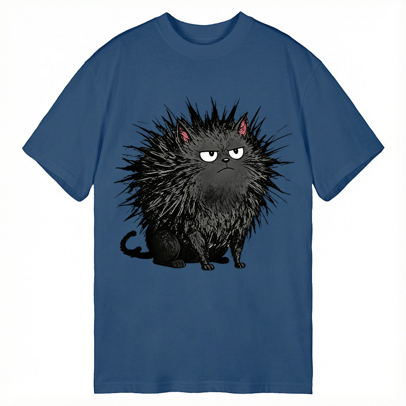 Modecanvas Feral Cat Having A Total Meltdown DTG Printing Classic T-Shirt-modecanvas