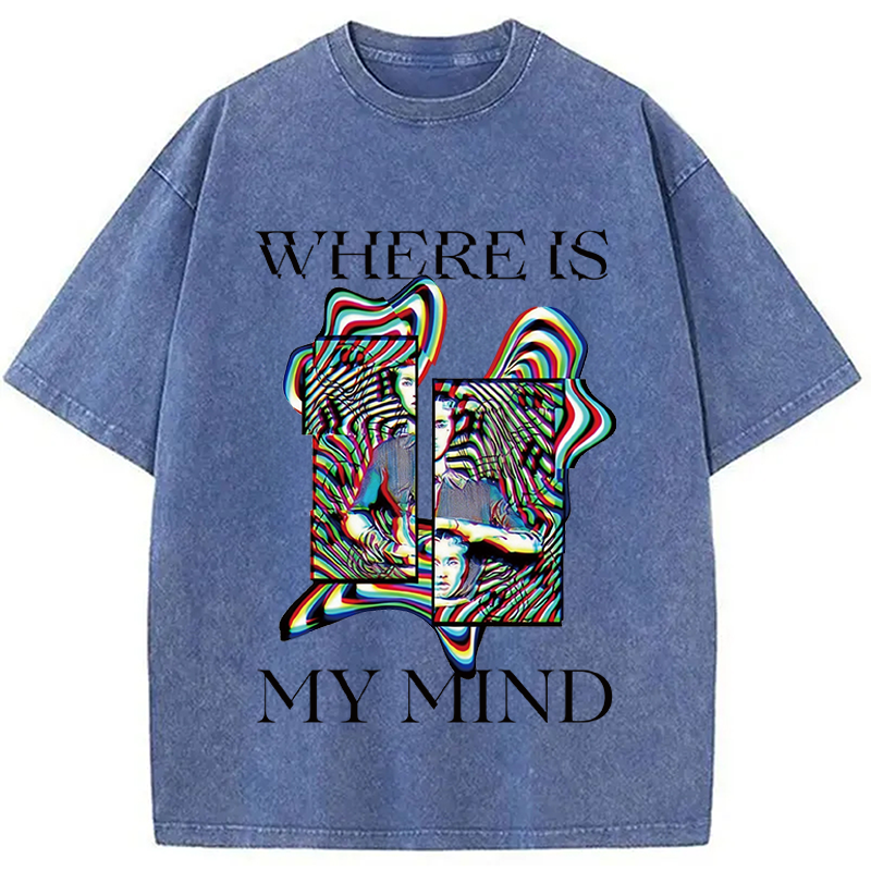 Modecanvas Where Is My Mind? DTG Printing Washed T-Shirt