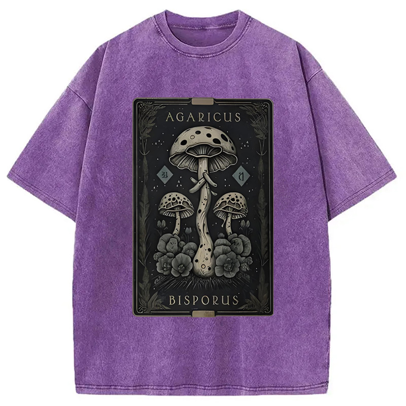 Modecanvas Mushroom Forest Vintage Tarot Washed T-Shirt
