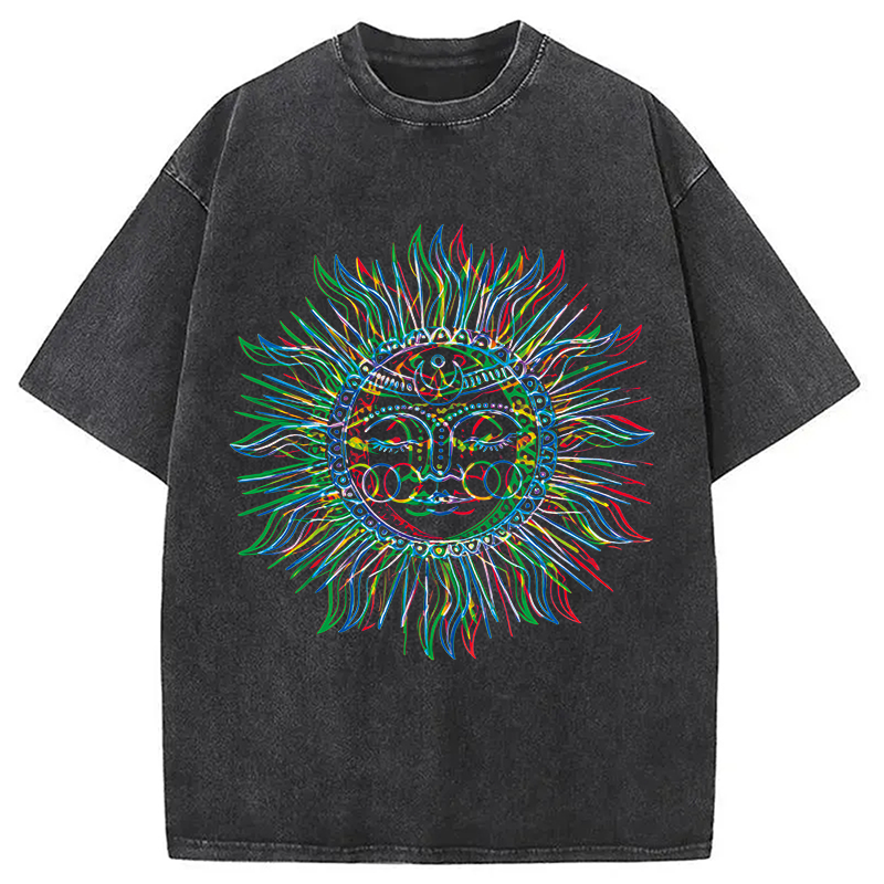 Modecanvas Line Of Sun Washed T-Shirt