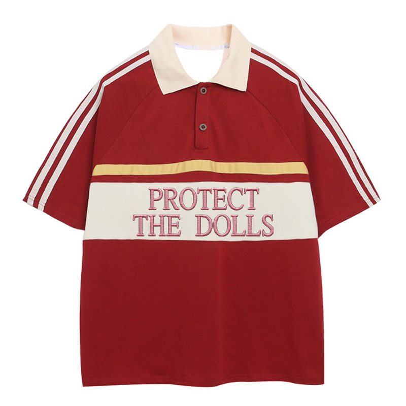 Modecanvas Protect The Dolls Polo Embroidered T-Shirt