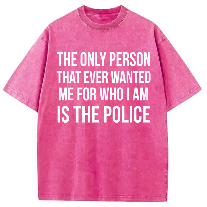 Modecanvas The Only Person DTG Printing Washed T-Shirt