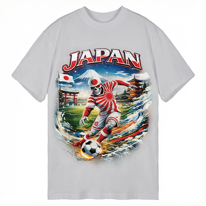 Modecanvas Vintage Japanese Football DTG Printing Classic T-Shirt-modecanvas