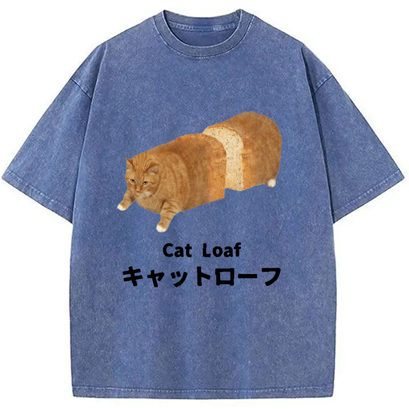 Modecanvas Cat Loaf Washed T-Shirt