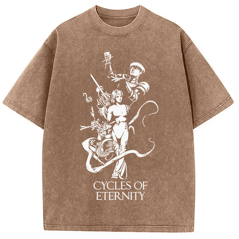 Modecanvas Cycles of Eternity DTG Printing Washed T-Shirt