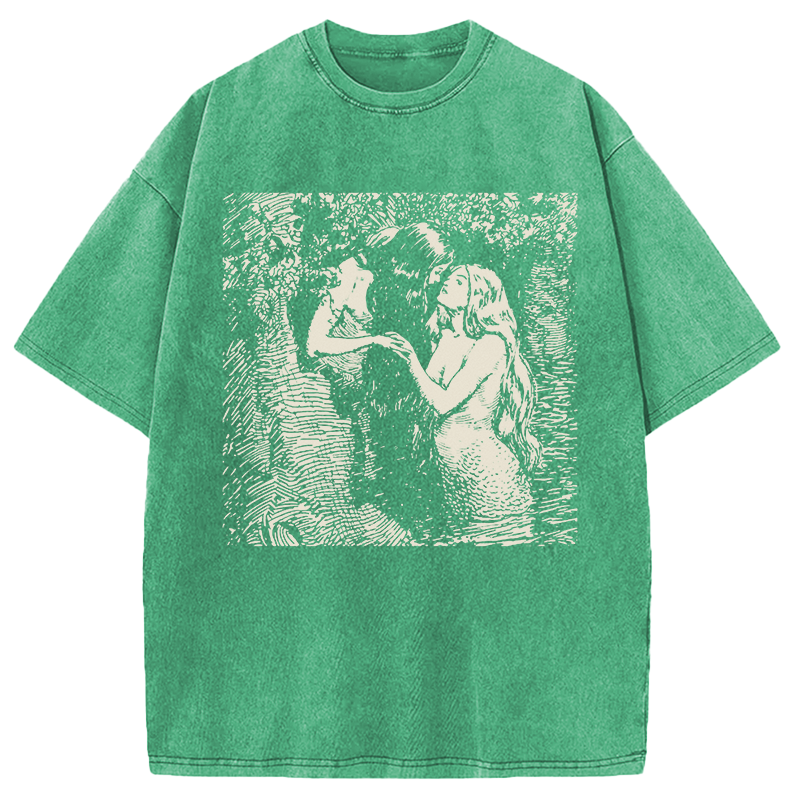 Modecanvas The Nymph and the Dryad DTG Printing Washed T-Shirt