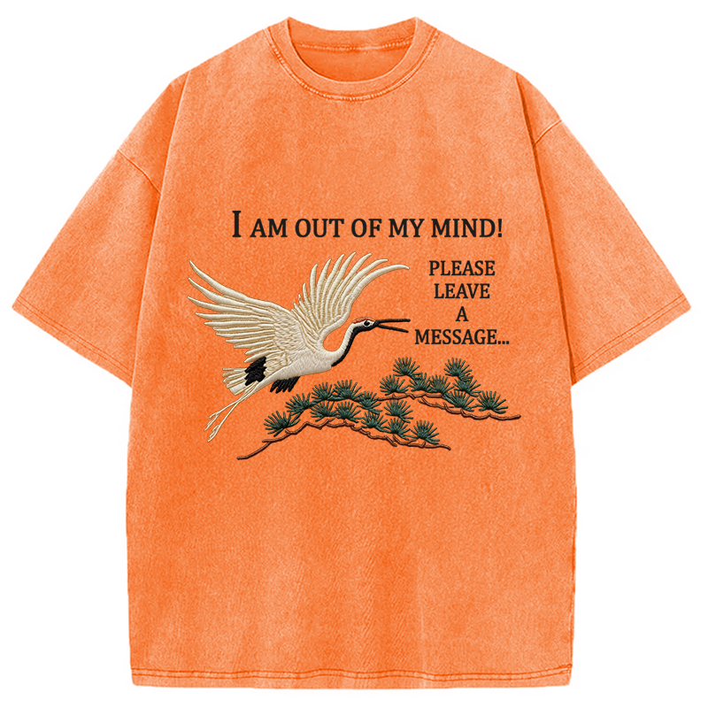 Modecanvas Out Of My Mind DTG Printing Washed T-Shirt