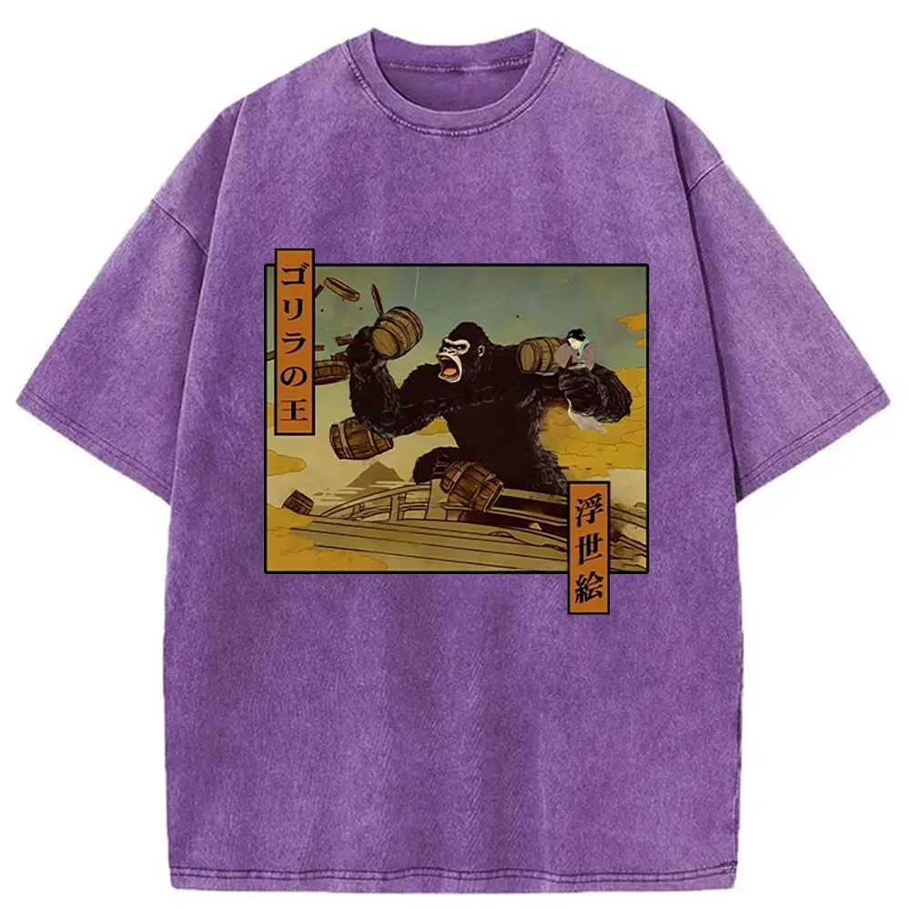 Modecanvas The Gorilla King Japanese Washed T-Shirt