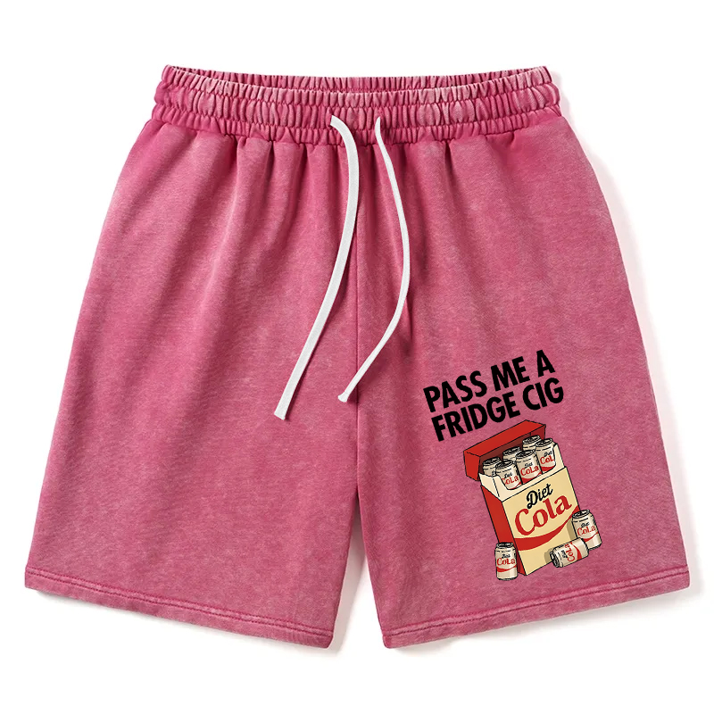 Modecanvas Diet Cola Cigarette Pack Washed Short
