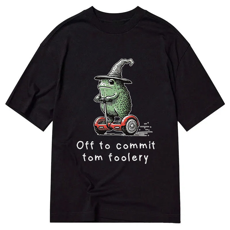 Modecanvas Frog Riding A Balance Scooter DTG Printing Classic T-Shirt-modecanvas