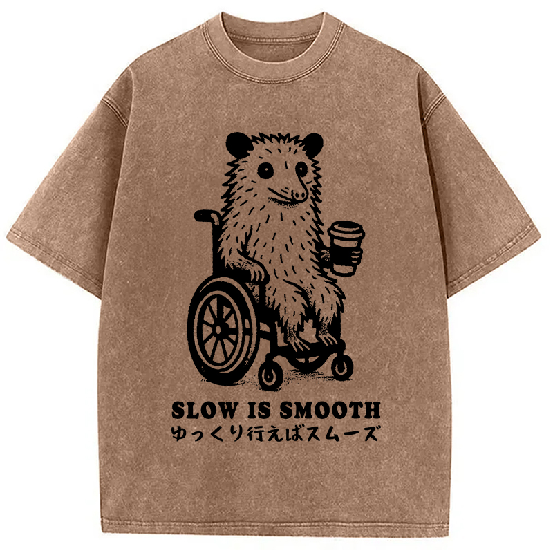 Modecanvas Possum In A Wheelchair Washed T-Shirt