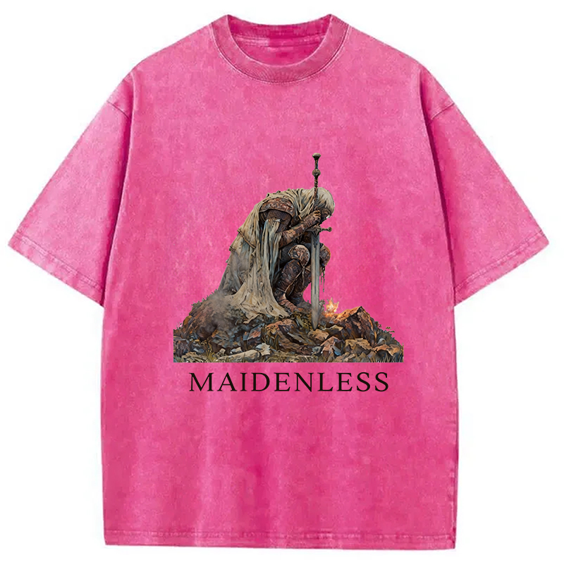 Modecanvas Maidenless Vintage Washed T-Shirt-modecanvas