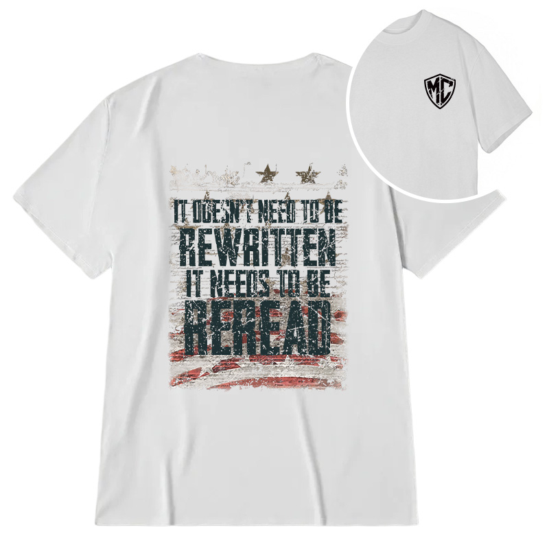 Modecanvas REREAD, Not Rewritten DTG Printing Back Classic T-Shirt