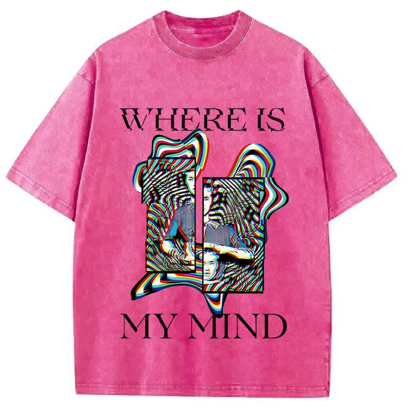 Modecanvas Where Is My Mind? DTG Printing Washed T-Shirt