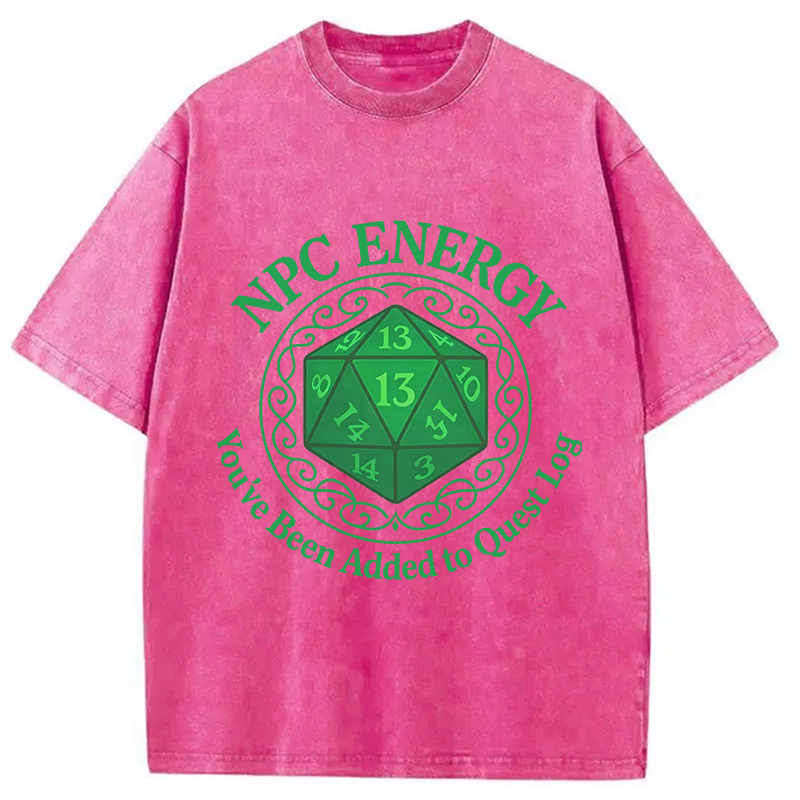 Modecanvas NPC Energy DTG Printing Washed T-Shirt