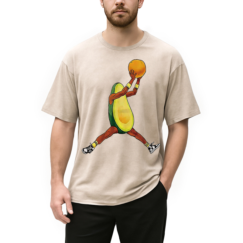 Modecanvas Avocado Basketball Washed T-Shirt