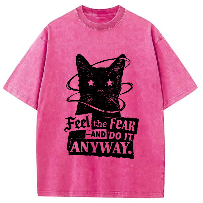Modecanvas Defiant Whisker Existential Smoke DTG Printing Washed T-Shirt
