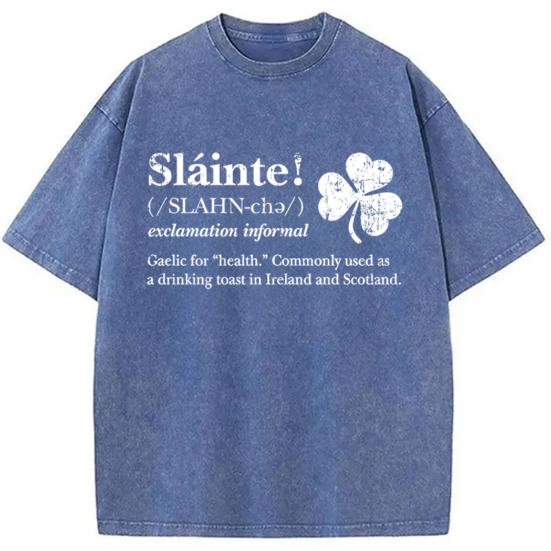 Modecanvas Slainte! Irish DTG Printing Washed T-Shirt