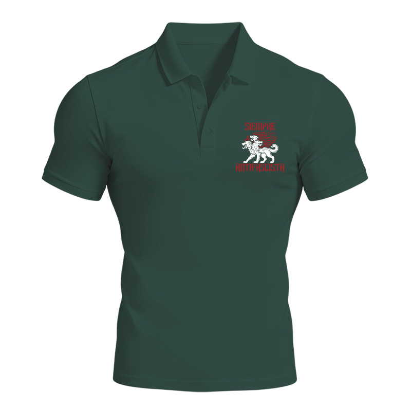 Modecanvas Siempre Antifascista Fire Polo Shirt