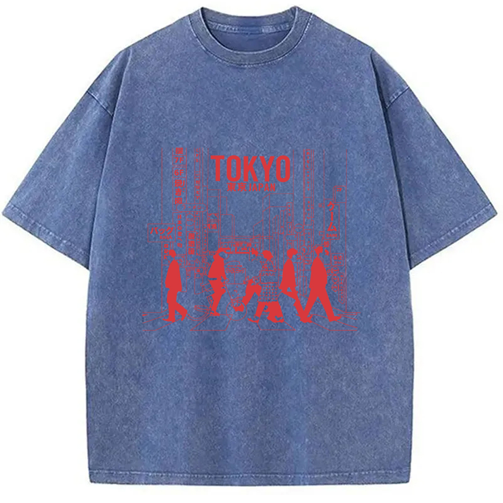 Modecanvas Tokyo Japan Street Vintage Washed T-Shirt