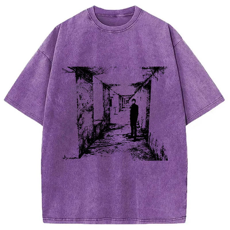 Modecanvas Nihei Blame! Pixel Art Washed T-Shirt